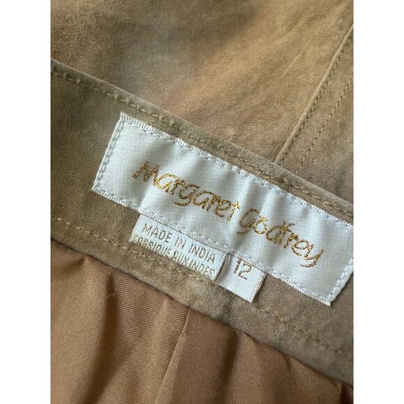 Margaret Godfrey vintage lined suede beaded floral pants women’s 12 - Picture 7 of 11